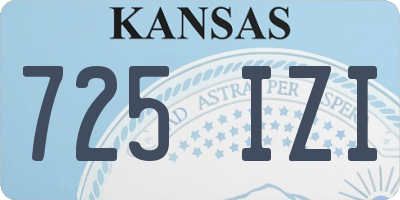 KS license plate 725IZI