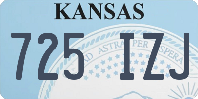 KS license plate 725IZJ