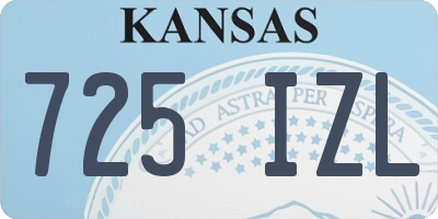 KS license plate 725IZL