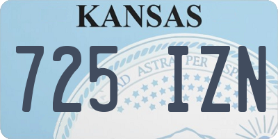 KS license plate 725IZN