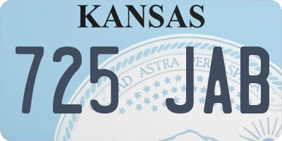 KS license plate 725JAB