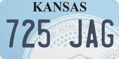 KS license plate 725JAG