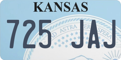 KS license plate 725JAJ