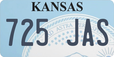 KS license plate 725JAS