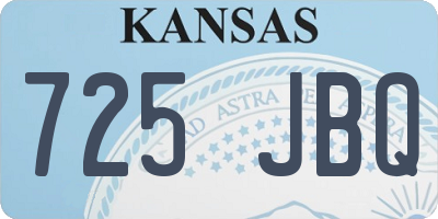 KS license plate 725JBQ