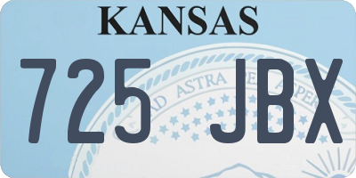 KS license plate 725JBX