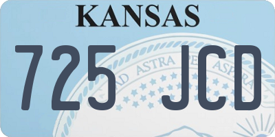 KS license plate 725JCD