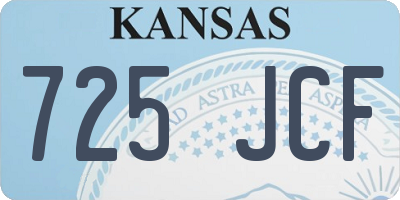 KS license plate 725JCF
