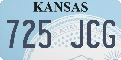 KS license plate 725JCG