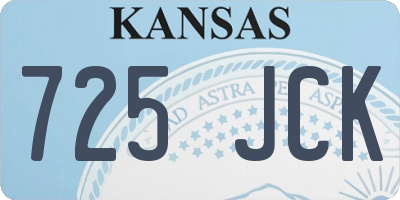 KS license plate 725JCK