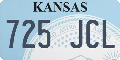 KS license plate 725JCL