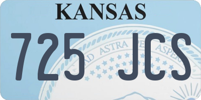 KS license plate 725JCS