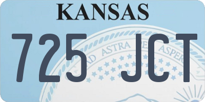 KS license plate 725JCT
