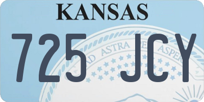 KS license plate 725JCY
