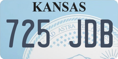 KS license plate 725JDB