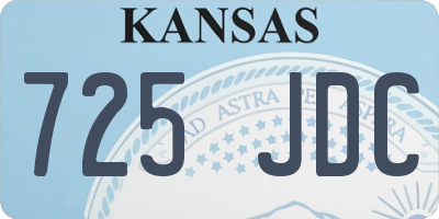 KS license plate 725JDC