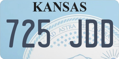 KS license plate 725JDD