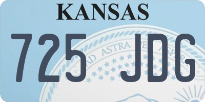 KS license plate 725JDG