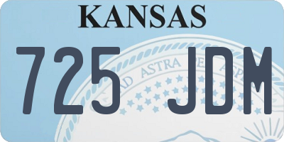 KS license plate 725JDM