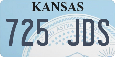 KS license plate 725JDS