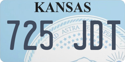 KS license plate 725JDT