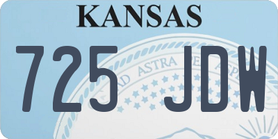 KS license plate 725JDW