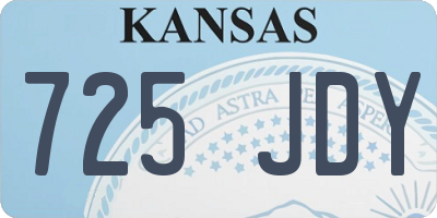 KS license plate 725JDY