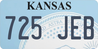 KS license plate 725JEB