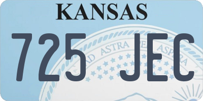 KS license plate 725JEC
