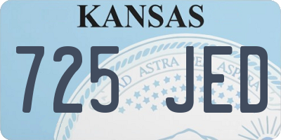 KS license plate 725JED