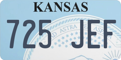 KS license plate 725JEF