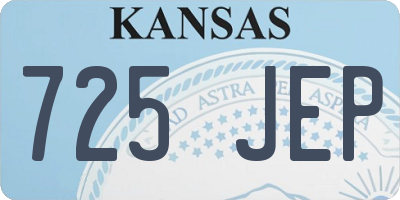 KS license plate 725JEP