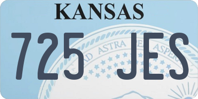 KS license plate 725JES