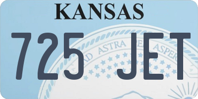 KS license plate 725JET