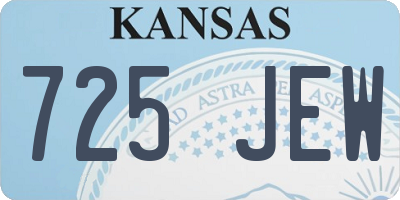 KS license plate 725JEW