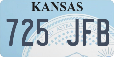 KS license plate 725JFB