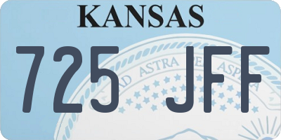 KS license plate 725JFF