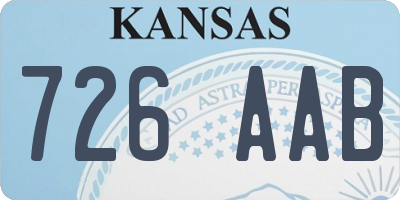 KS license plate 726AAB