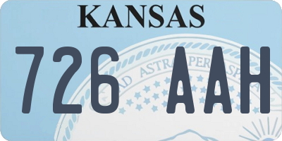 KS license plate 726AAH