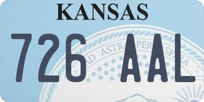 KS license plate 726AAL