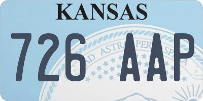 KS license plate 726AAP