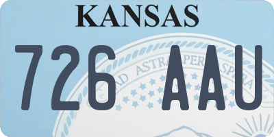 KS license plate 726AAU