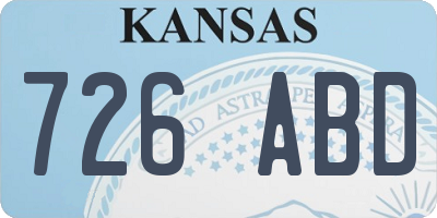 KS license plate 726ABD