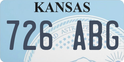 KS license plate 726ABG