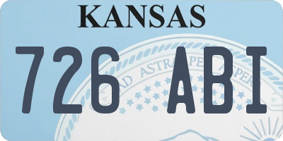 KS license plate 726ABI