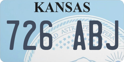 KS license plate 726ABJ