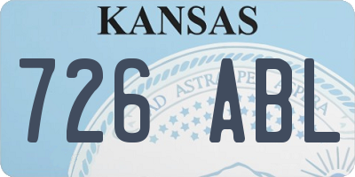 KS license plate 726ABL