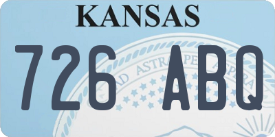 KS license plate 726ABQ