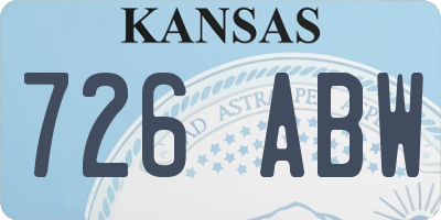 KS license plate 726ABW