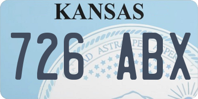 KS license plate 726ABX